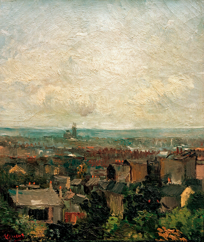  文森特·威廉·梵高  Vincent Willen Van Gogh —— 从蒙马特看巴黎的风光